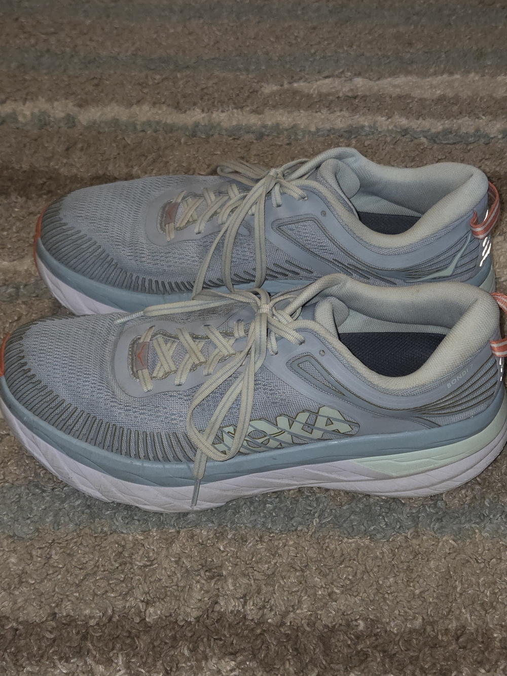 Hoka Bondi 7 Women's Light Blue Running Sneakers Size 11